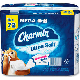 Charmin® Ultra Soft Bathroom Tissue Septic Safe 2-Ply White 224 Sheets/Roll 18 Rolls/Case