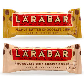 LARABAR Peanut Butter Chocolate Chip & Chocolate Chip Cookie Dough Bars Variety 1.6 oz 20 Count