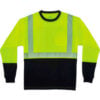 Ergodyne® GloWear 8281BK Hi-Vis Performance Long Sleeve T-Shirt Class 2 Long-4XL Lime