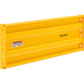 Global Industrial™ Steel Guard Rail 3-Rib 4'L Yellow