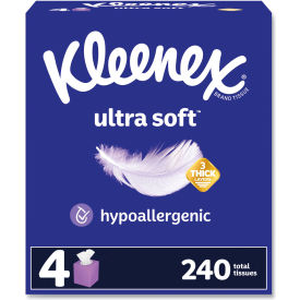 Kleenex® Ultra Soft Facial Tissue 3-Ply White 60 Sheets/Box 12 Boxes/Case