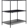 Nexel® 3 Shelf Black Epoxy Wire Shelving Unit Starter 60""W x 30""D x 54""H