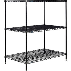 Nexel® 3 Shelf Black Epoxy Wire Shelving Unit Starter 60""W x 30""D x 54""H