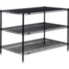 Nexel® 3 Shelf Black Epoxy Wire Shelving Unit Starter 72""W x 30""D x 34""H