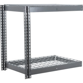 Global Industrial 2 Shelf Extra Heavy Duty Boltless Shelving Add On 36""W x 18""D x 36""H Wire Deck