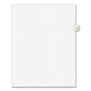 Preprinted Legal Exhibit Side Tab Index Dividers, Avery Style, 10-Tab, 57, 11 x 8.5, White, 25/Pack, (1057)