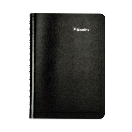 Academic Daily/Monthly Planner, 8 x 5, Black Cover, 12-Month (Aug to July): 2024 to 2025