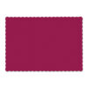 Solid Color Scalloped Edge Placemats, 9.5 x 13.5, Burgundy, 1,000/Carton