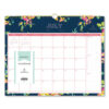 Day Designer Peyton Academic Wall Calendar, Floral Artwork, 15 x 12, White/Navy Sheets, 12-Month (July to June): 2024 to 2025