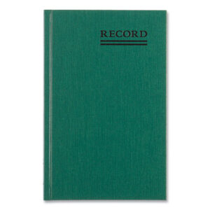 Emerald Series Account Book, Green Cover, 9.63 x 6.25 Sheets, 200 Sheets/Book