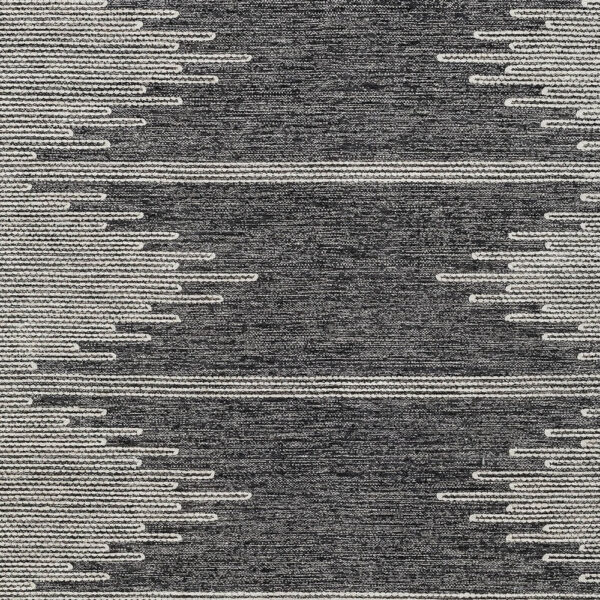8' X 10' Charcoal And Ivory Abstract Washable Indoor Outdoor Area Rug