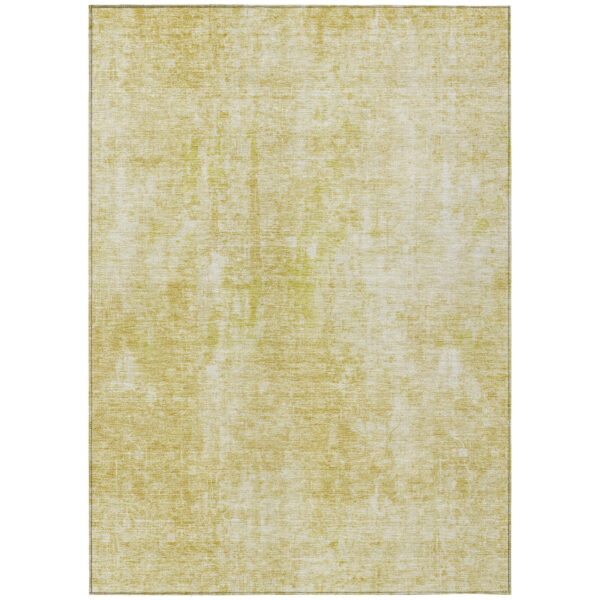 10' X 14' Gold Wheat And Ivory Abstract Washable Indoor Outdoor Area Rug