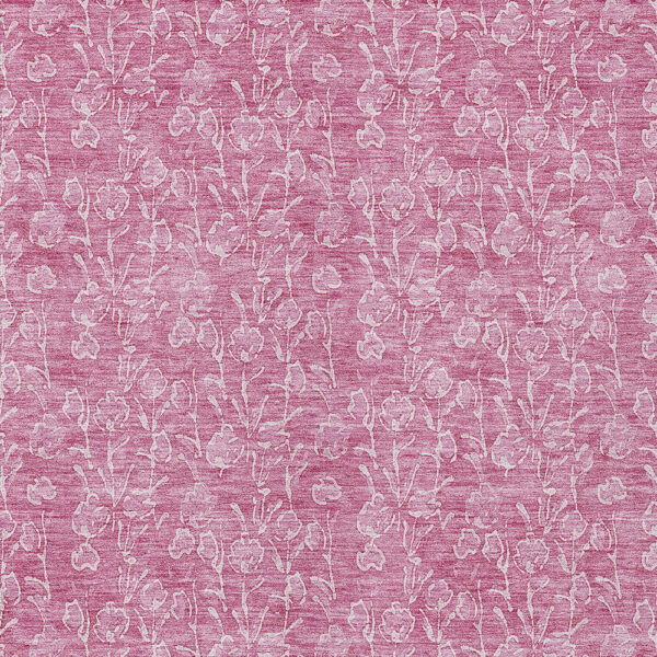 5' X 8' Blush And Ivory Floral Washable Indoor Outdoor Area Rug