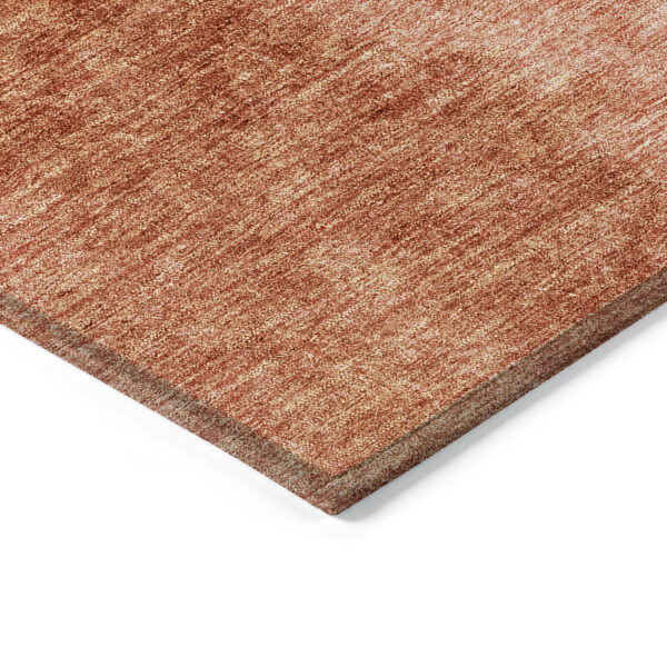 5' X 8' Red Copper And Terra Cotta Ombre Washable Indoor Outdoor Area Rug