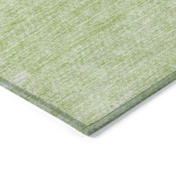 8' X 10' Artichoke Green And Mint Green Striped Washable Indoor Outdoor Area Rug