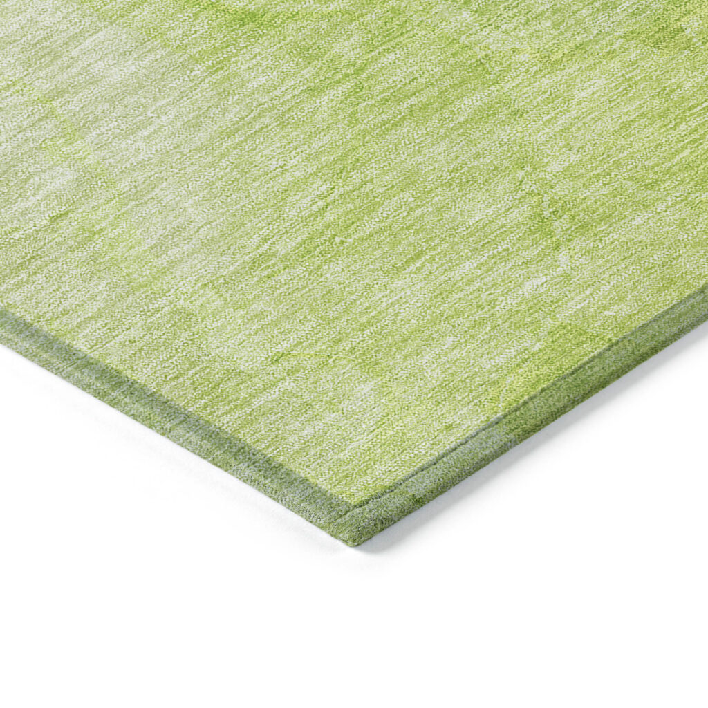 3' X 5' Artichoke Green And Lime Green Nautical Washable Indoor Outdoor Area Rug