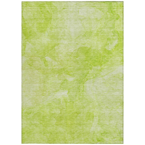 3' X 5' Artichoke Green And Lime Green Nautical Washable Indoor Outdoor Area Rug