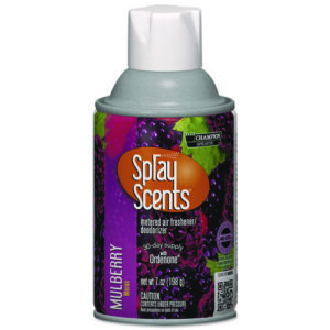 Champion Sprayon SPRAYScents Metered Air Freshener Refill, Mulberry, 7 oz Aerosol Spray, 12/Carton