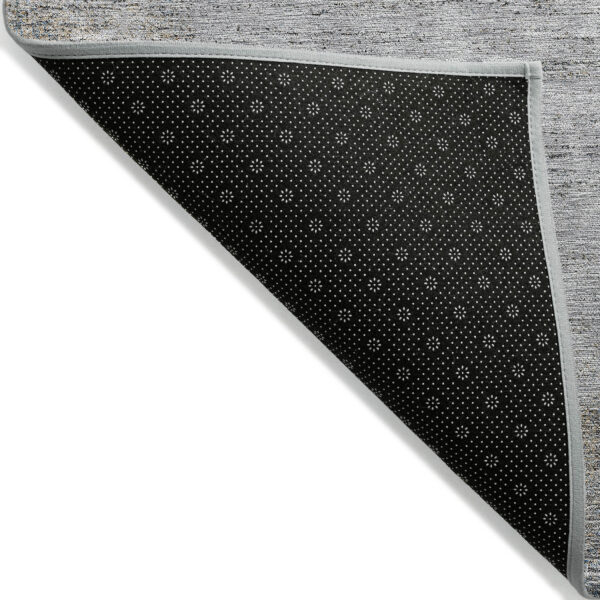 8' X 10' Taupe Beige And Blue Geometric Washable Indoor Outdoor Area Rug