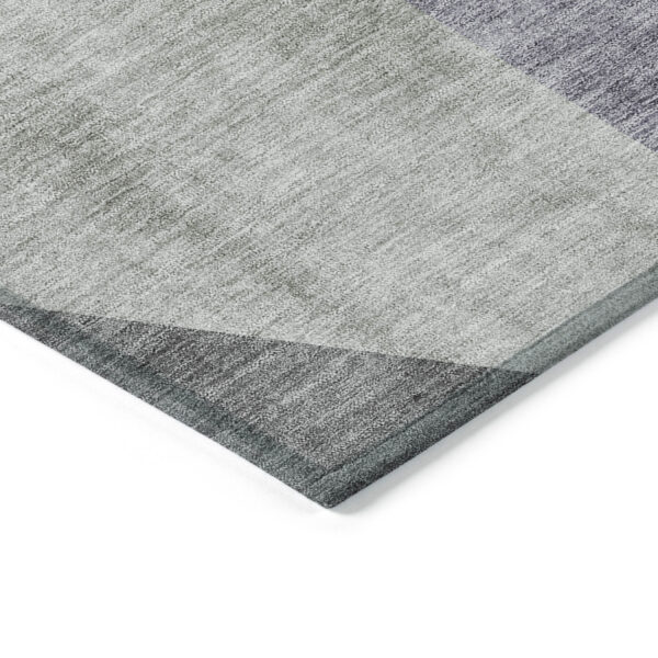 5' X 8' Sage Green And Charcoal Abstract Washable Indoor Outdoor Area Rug