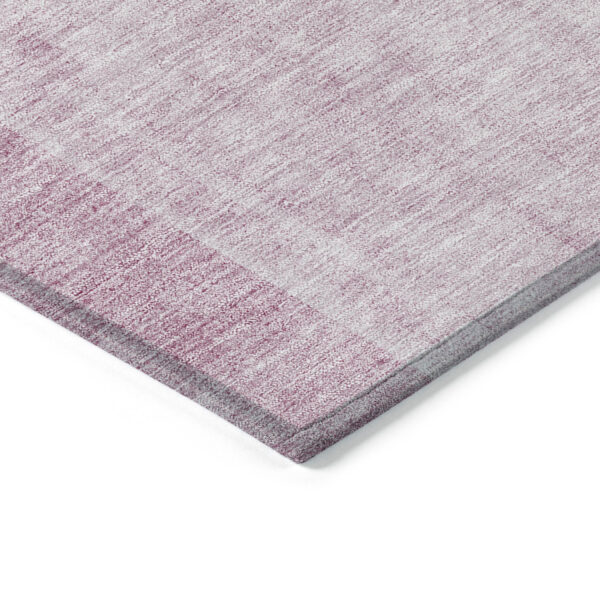 5' X 8' Blush Pink And Mauve Geometric Washable Indoor Outdoor Area Rug