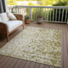 10' X 14' Taupe Beige And Ivory Abstract Washable Indoor Outdoor Area Rug