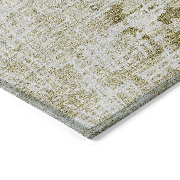 10' X 14' Taupe Beige And Ivory Abstract Washable Indoor Outdoor Area Rug