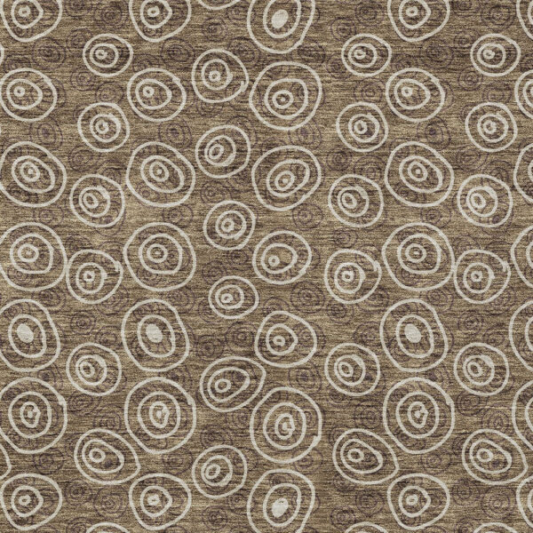 10' X 14' Brown Taupe And Beige Geometric Washable Indoor Outdoor Area Rug