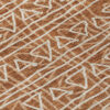 9' X 12' Terra Cotta Copper And Beige Geometric Washable Indoor Outdoor Area Rug