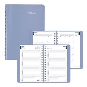 Academic Daily/Monthly Planner, 8 x 5, Cyan Cover, 12-Month (Aug to July): 2024 to 2025