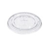 Straw-Slot Cold Cup Lids, Fits 9 oz to 20 oz Cold Cups, Plastic, Clear, 100/Pack