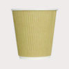 Ripple Hot Cups, 10 oz, Paper, Kraft/White, 500/Carton