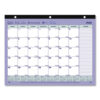Academic 13-Month Binder-Insertable Desk Pad Calendar, 11 x 8.5, White/Blue/Green Sheets, 13-Month (July to July): 2024-2025