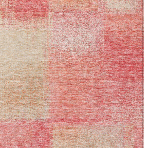 8' X 10' Blush Pink And Ivory Abstract Washable Indoor Outdoor Area Rug