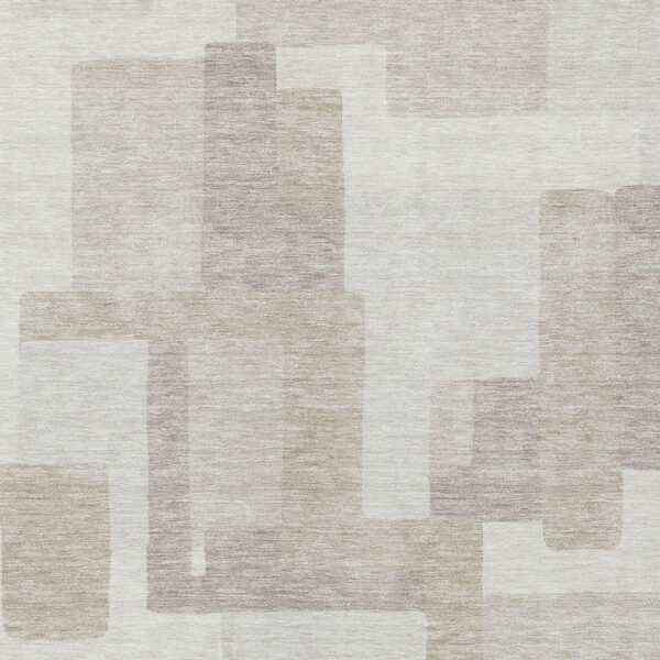 5' X 8' Beige Tan And Taupe Abstract Washable Indoor Outdoor Area Rug