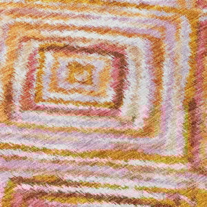 5' X 8' Orange Copper And Gold Geometric Washable Indoor Outdoor Area Rug