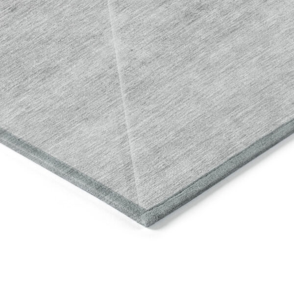 10' X 14' Gray Silver And Charcoal Abstract Washable Indoor Outdoor Area Rug