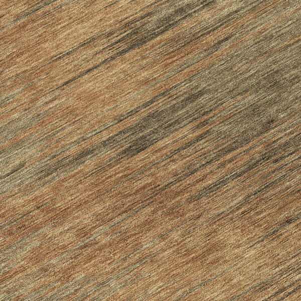 8' Terra Cotta Brown And Copper Round Abstract Washable Indoor Outdoor Area Rug