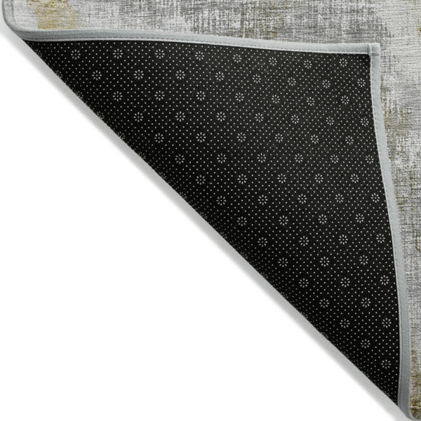 9' X 12' Taupe Gray And Brown Abstract Washable Indoor Outdoor Area Rug