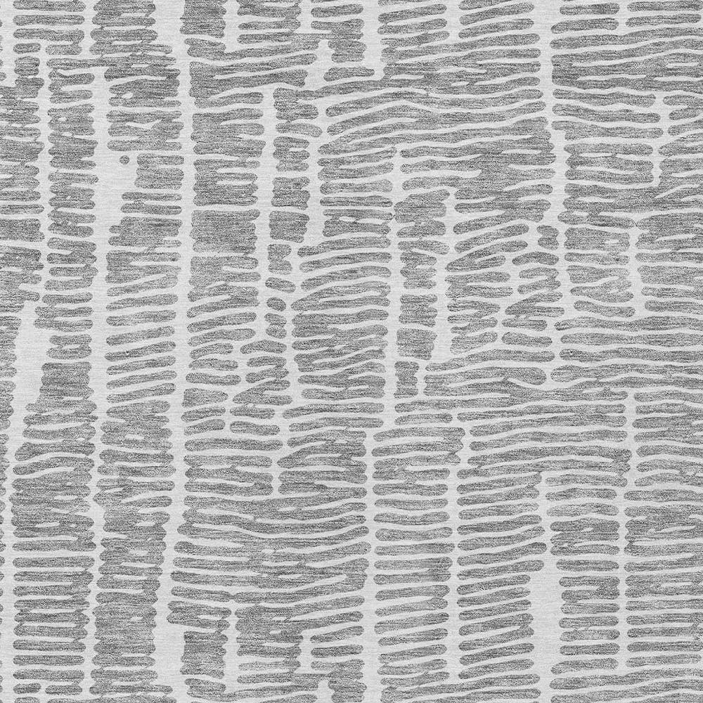 10' X 14' Gray And Ivory Abstract Washable Indoor Outdoor Area Rug