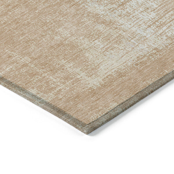 10' X 14' Coral And Salmon Abstract Washable Indoor Outdoor Area Rug