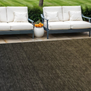 9' X 12' Gray And Brown Abstract Washable Indoor Outdoor Area Rug
