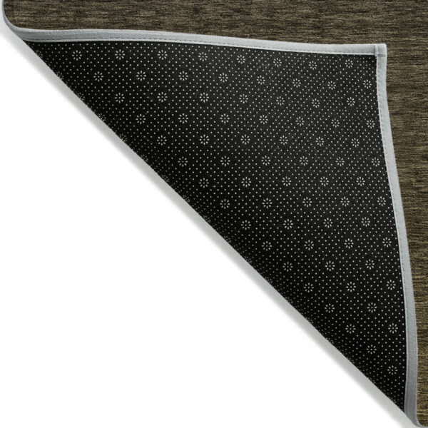 9' X 12' Gray And Brown Abstract Washable Indoor Outdoor Area Rug