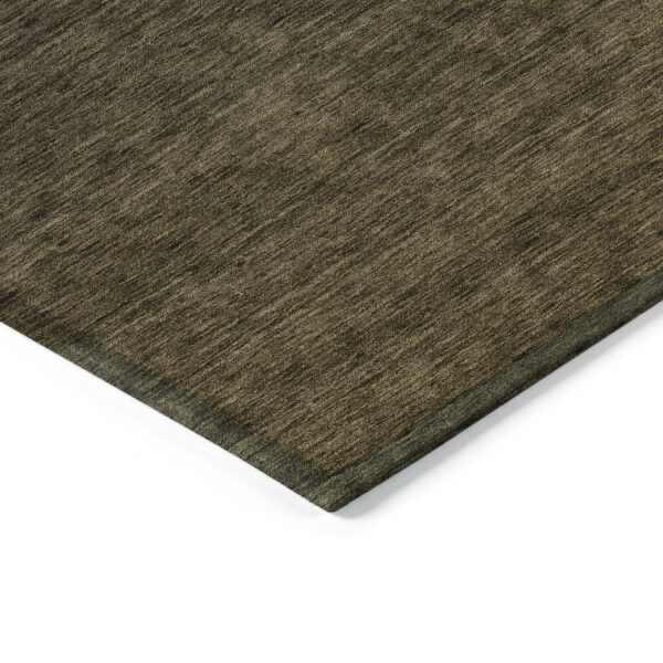 9' X 12' Gray And Brown Abstract Washable Indoor Outdoor Area Rug