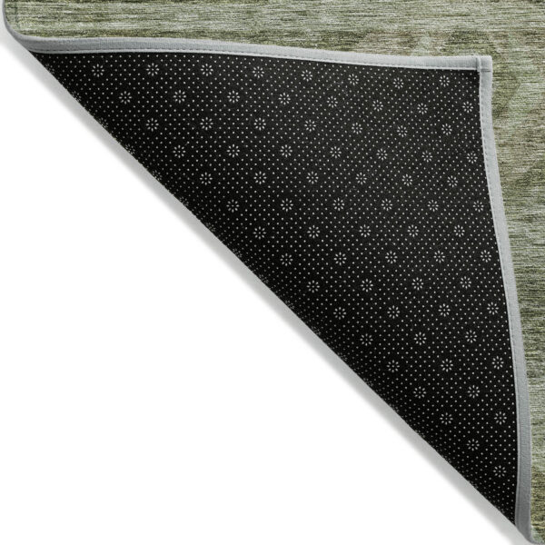8' X 10' Olive Green And Fern Green Southwestern Washable Indoor Outdoor Area Rug