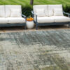 9' X 12' Sage Beige And Brown Abstract Washable Indoor Outdoor Area Rug