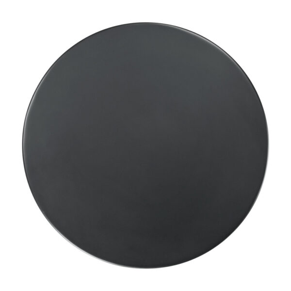 20" Black Iron Round Pedestal End Table