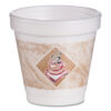 ThermoGlaze Insulated Foam Cups Stock Prints, 4 oz, White/Beige/Red, 1,000/Carton