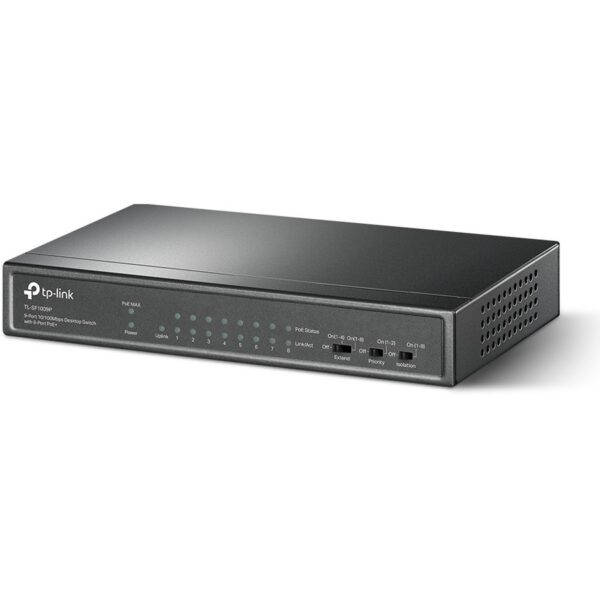 TP-Link TL-SF1009P - 9-Port 10/100Mbps Desktop Switch with 8-Port PoE+