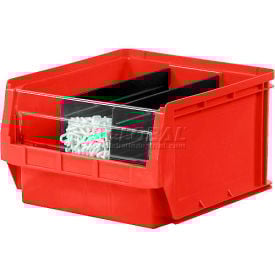 Quantum Plastic Magnum Stacking Bin 12""W x 20""L x 12""H Red